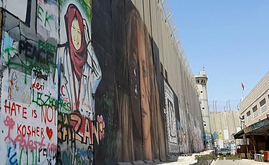 Muro de separación entre Israel y Cisjordania en Belén - Palestina